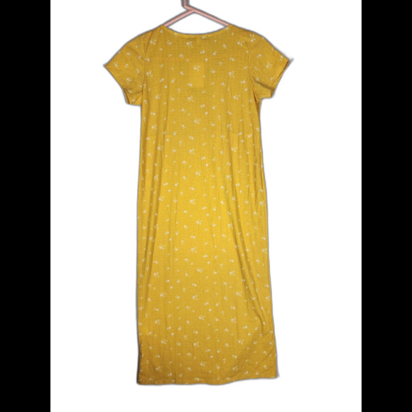 Velvet Torch Bright Yellow Flower V-Neck Maxi Dress | Size L - Picture 2 of 6